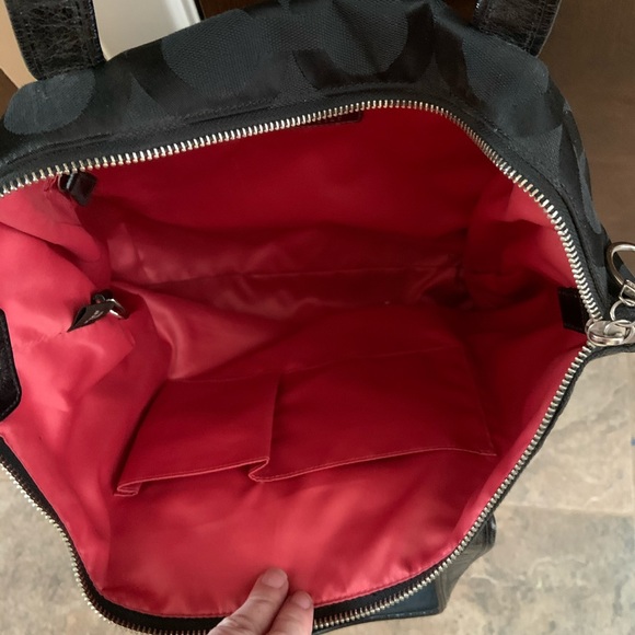 Black Coach Poppy Signature Glam Tote - Picture 3 of 6